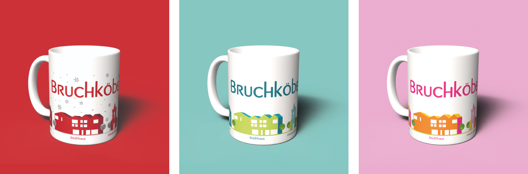 Bruchköbel-Tassen mit lokalen Motiven – liebevoll gestaltete Geschenke